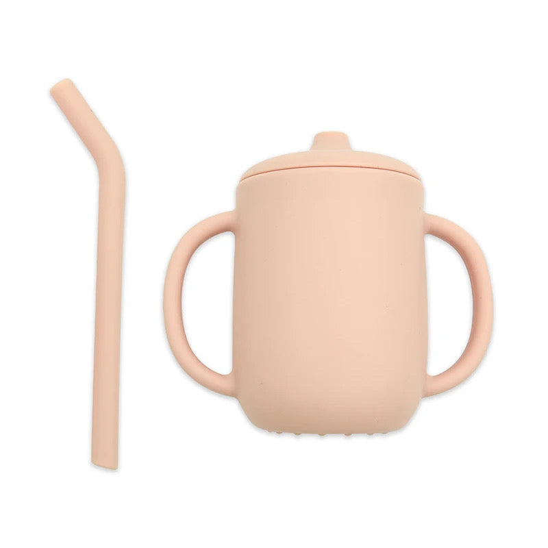 Silicone Straw Cup with straw cleaner