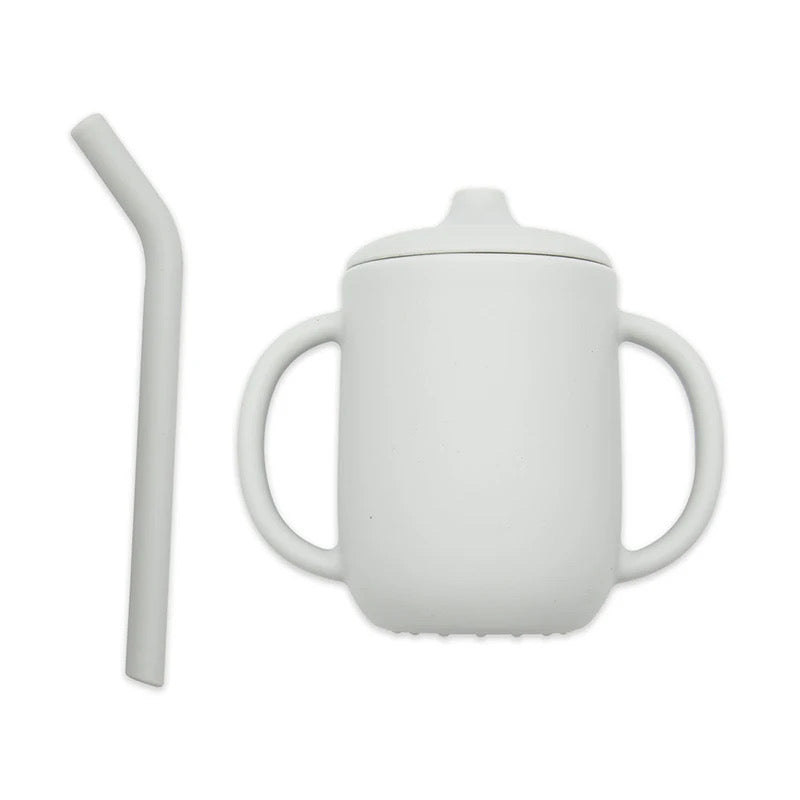 Silicone Straw Cup with straw cleaner