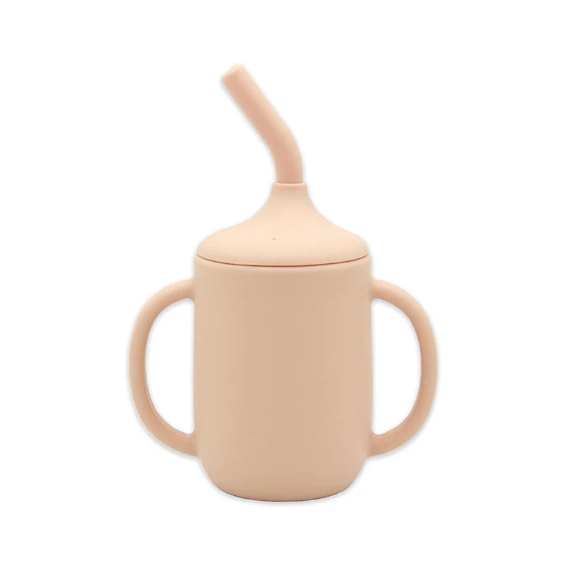 Silicone Straw Cup with straw cleaner