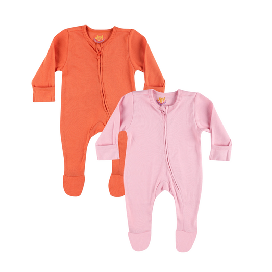 Orange/Pink (pack of 2) (full sleeves+closed feet)