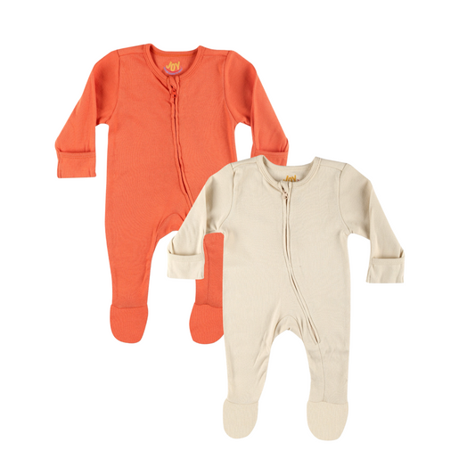 Orange/Sand (pack of 2) (full sleeves+closed feet)