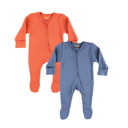 Orange/Blueberry (pack of 2) (full sleeves+closed feet)
