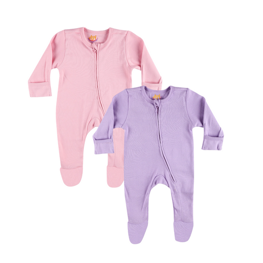 Pink/Purple (pack of 2) (full sleeves+closed feet)