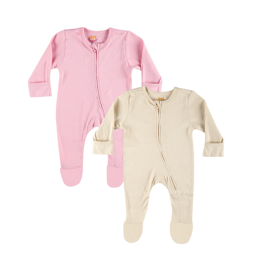 Pink/Sand (pack of 2) (full sleeves+closed feet)