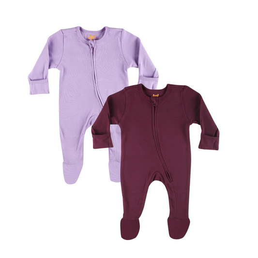 Purple/Burgundy (pack of 2) (full sleeves+closed feet)