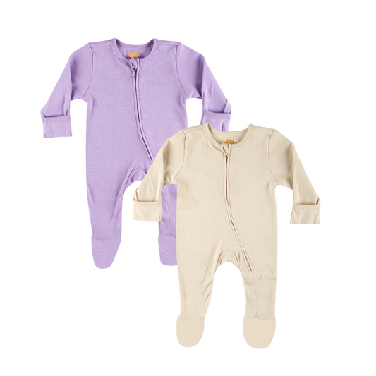 Purple/Sand (pack of 2) (full sleeves+closed feet)