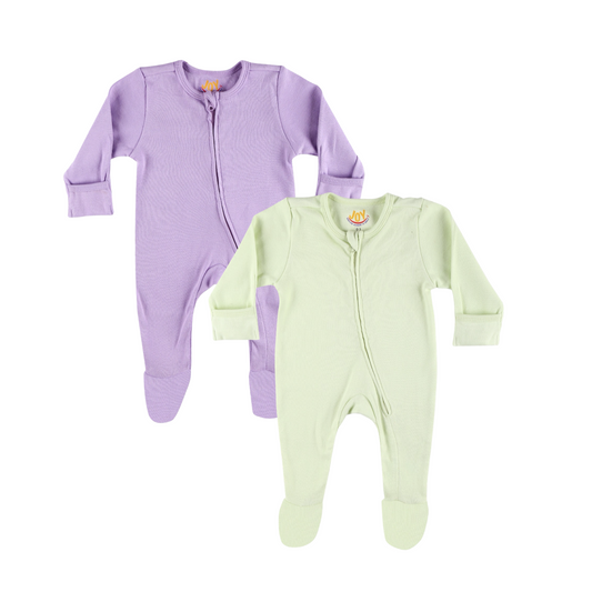 Purple/Lime (pack of 2) (full sleeves+closed feet)