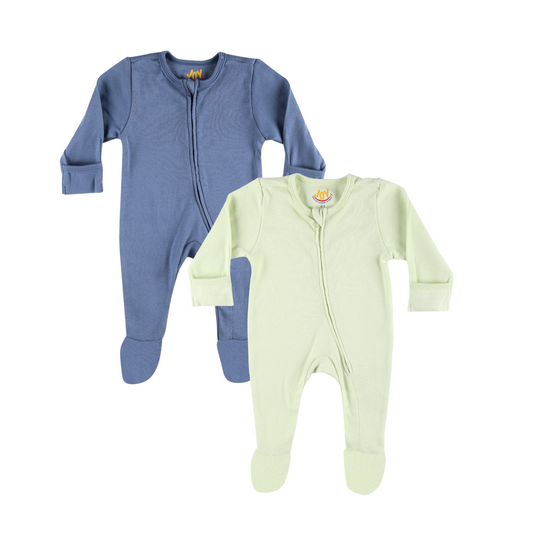 Blueberry/Lime (pack of 2) (full sleeves+closed feet)