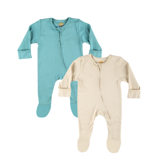 Sea blue/Sand (pack of 2) (full sleeves+closed feet)