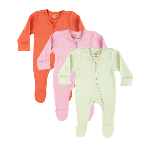 Burgundy/Sand (pack of 3) (full sleeves+closed feet)