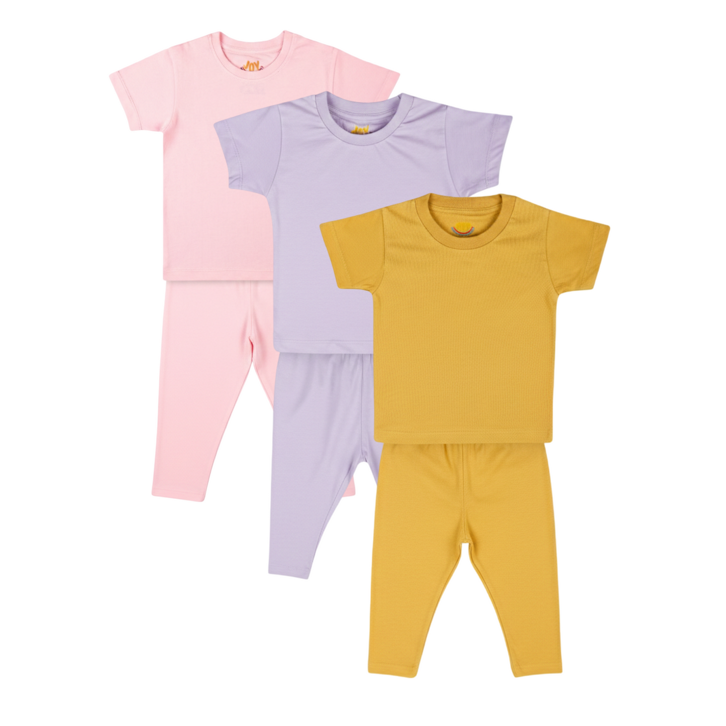 Pink/Purple/Mustard (pack of 3)