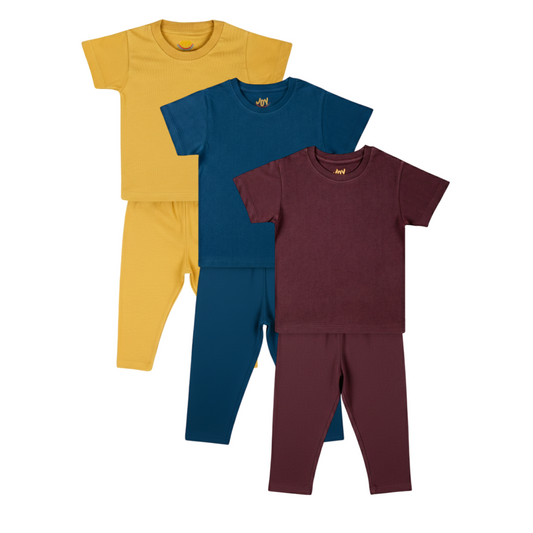 Mustard/Navy Blue/Burgundy (pack of 3)