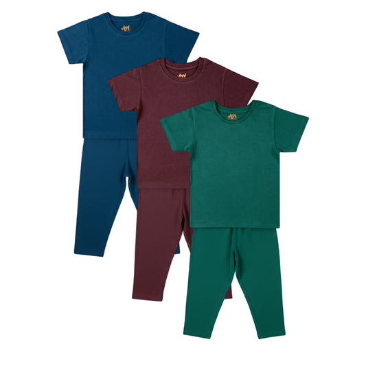 Navy Blue/Burgundy/Forest Green (pack of 3)
