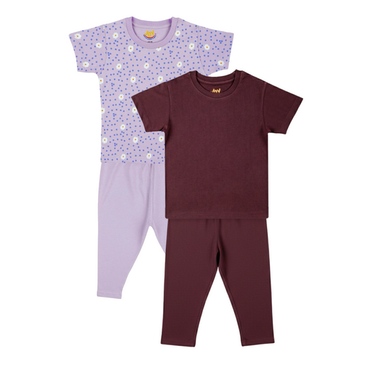 Flowers/Burgundy (pack of 2)