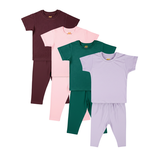 Burgundy/Pink/Forest Green/Purple (pack of 4)