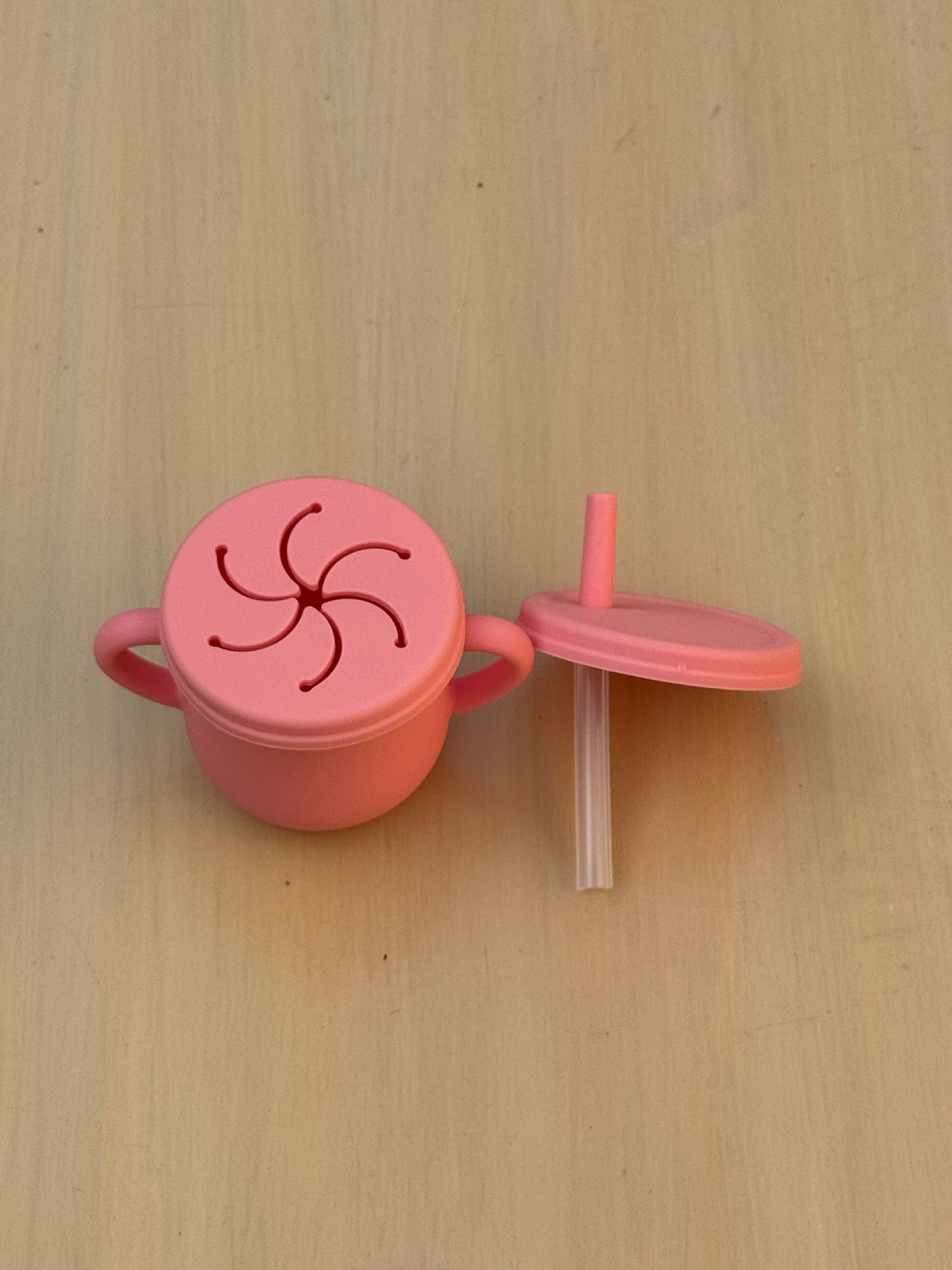 Snack cup + Mini straw cup (2 in 1)