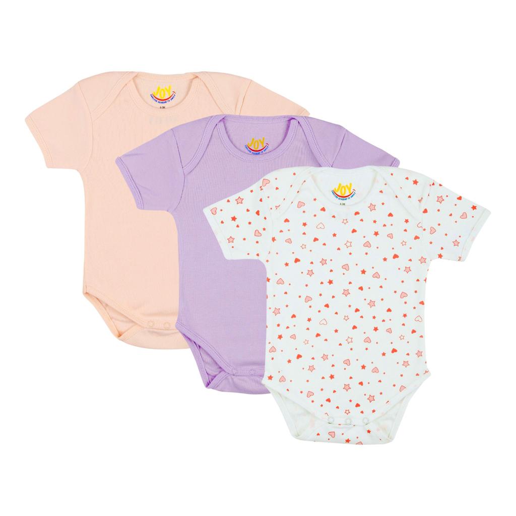 Pink/Purple/Hearts (half length) (Pack of 3)