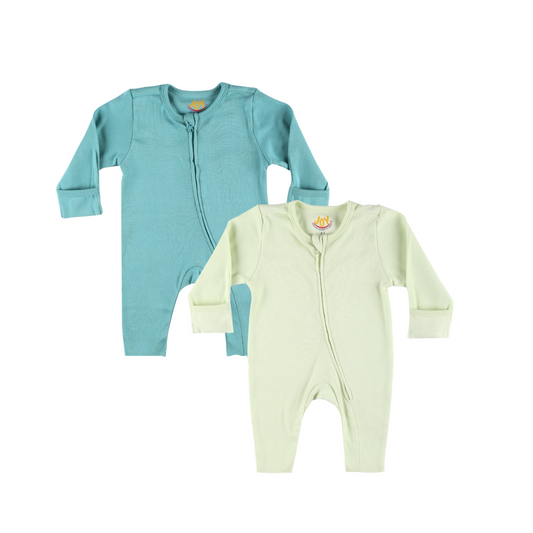 Sea Blue/Lemon (pack of 2) (full sleeves+open feet)
