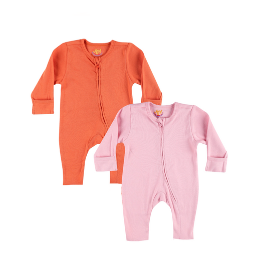 Orange/Pink (pack of 2) (full sleeves+open feet)