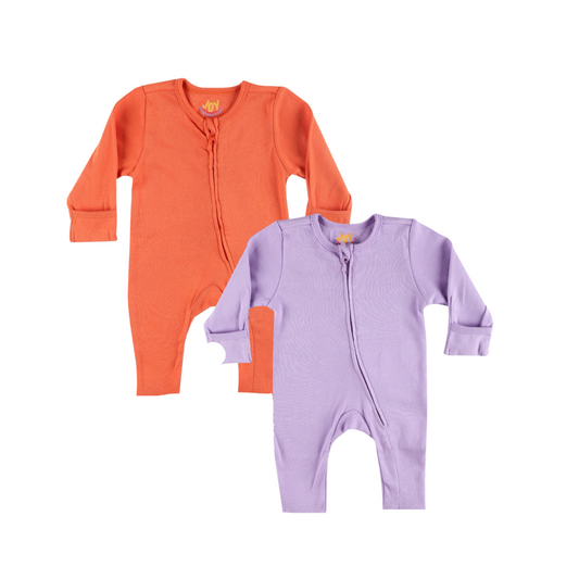 Orange/Purple (pack of 2) (full sleeves+open feet)
