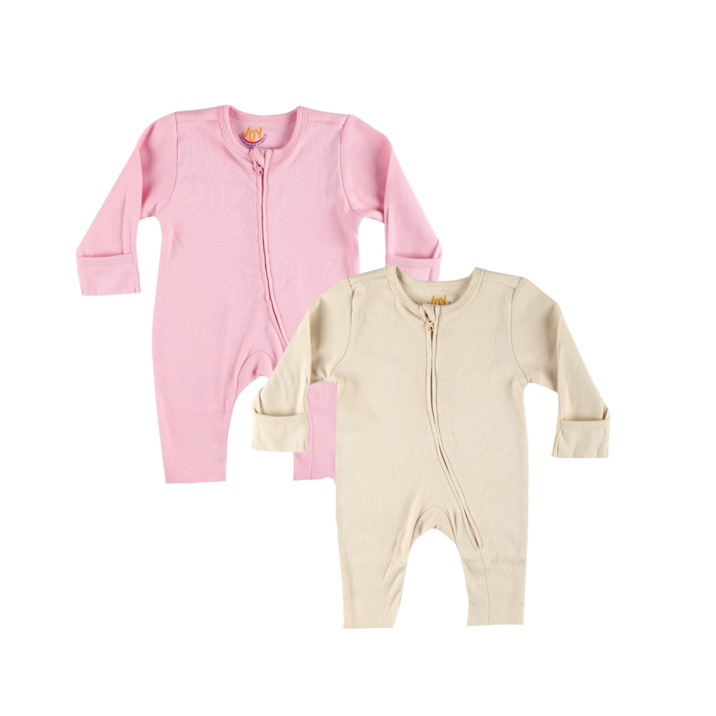 Pink/Beige (pack of 2) (full sleeves+open feet)