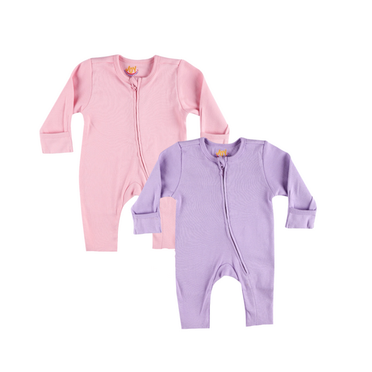 Pink/Purple (pack of 2) (full sleeves+open feet)