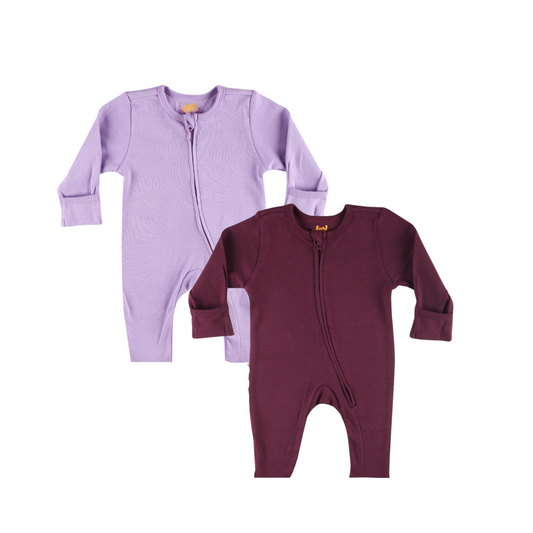 Purple/Burgundy (pack of 2) (full sleeves+open feet)